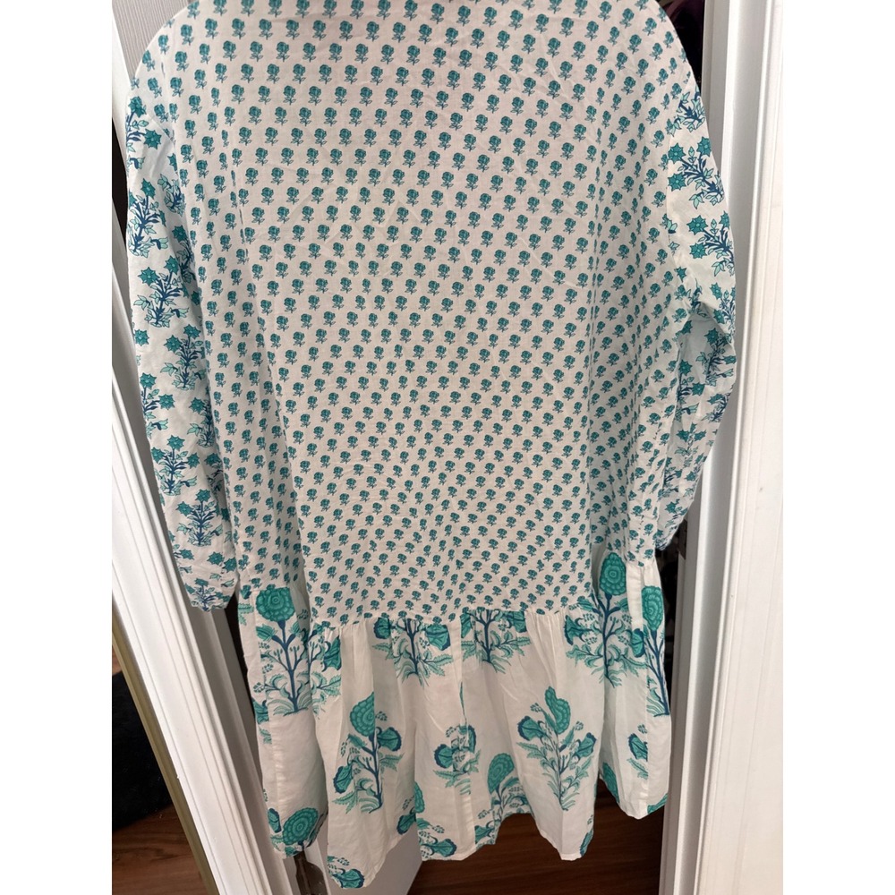 TUKERNUCK RO'S GARDEN SZ M. TURQUOISE DEAUVILLE SHORT DRESS - Picture 10 of 10